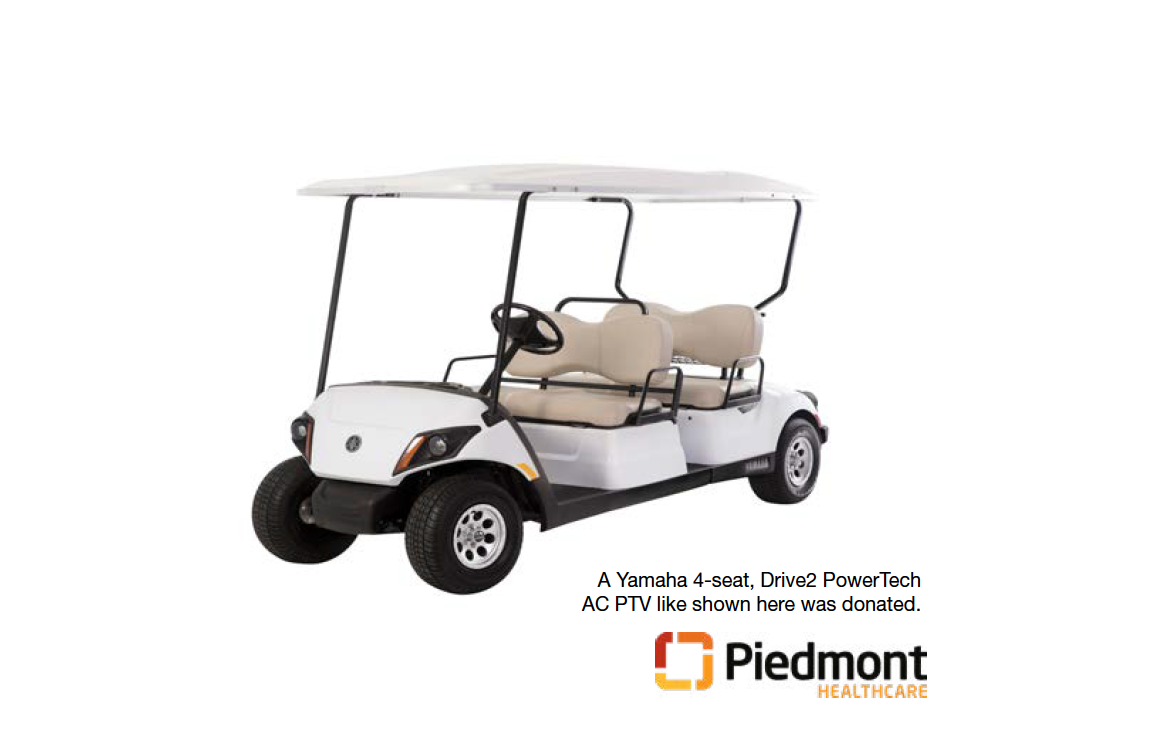 Yamaha Motor Manufacturing and Yamaha Golf Car Company Donate New Golf Car to Help Patients of Piedmont Newnan Hospital